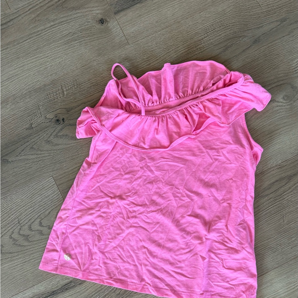 Lilly Pulitzer Pink Ruffle Tank Top